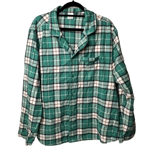 Hanna Andersson Other - Hanna Andersson Women’s Green Plaid Flannel Pajama Top Only Size XL Soft Comfy